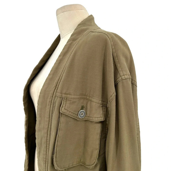 Free People In Our Nature Cargo Jacket in Olive Green Size‎ Small - Picture 7 of 14